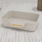 Extea Large Cat Litter Box with High Sides,Cat Boxes for Indoor Cats,Cat Litter Pan for Kitty,Litter Box with Low Entry,Easy to Clean,Anti-Splashing,23.6" x15.7" x6.2" (White)