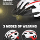 VICTGOAL Bike Helmet for Men Women with Led Light Detachable Magnetic Goggles Removable Sun Visor Mountain & Road Bicycle Helmets Adjustable Size Adult Cycling Helmets