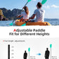Abahub Adjustable Kayak Paddle 210-230 cm/ 230-250 cm Floating Kayaking Oars Boating Oars Canoeing Oars Black