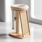 SHENGOCASE Modern Natural Wood Cute Multifunctional Cat Tree Tower Small, Large Sisal Scratching Post, Tilted Angled Ramp Scratcher, Climbing Rope Toy and Cuddle Bed