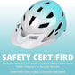 Kids Bike Helmet,Bavilk Kids Boys Girls Bike Helmets with LED Light Detachable Visor Children Youth Teen Multi-Sport for Skating Cycling Scooter Skateboard Adjustable & Lightweight 19.7"-22.4"