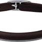 OOPSDOGGY Rolled Leather Cat Collar with Bell, Reflective Kitten Collars with Buckle Include Safety Elastic Strap - Adjustable Small Pet Collars for Boy Girl Cats (Dark Brown)