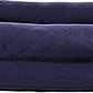 Furhaven Cooling Gel Dog Bed for Large Dogs w/ Removable Bolsters & Washable Cover, For Dogs Up to 95 lbs - Quilted Sofa - Navy (Blue), Jumbo/XL