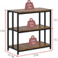 20 Gallon Metal Aquarium Stand with Shelves for Fish Tank Accessories Storage, Reptile Tank Turtle Terrariums Stand for Home Office (Black)