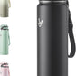 Enerbone 32 oz Insulated Water Bottle, Stainless Steel Bottle with Carrying Strap, Double-Wall Vacuum Insulation Design, Leakproof Sports Bottle with Straw, Keep Drinks Cold or Hot for Hours
