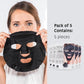 IROHA NATURE Face Masks - Packs for Better Skin (Pack of 5, Rebalancing & Hydrating Tissue Face Mask with Charcoal & Hyaluronic Acid)