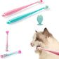 E.M&S.T by Emmeliestella Small Dog & Cat Toothbrush 360 Degree Soft Silicone, Cat Dental Care, Toothbrush Holder, Easy to Handle, Independent Packaging, Extra Suction Cup, Light Blue&Light Pink 3PCS