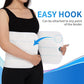 S Abdominal Binder Post Surgery for Men and Women, 12" High Postpartum Tummy Tuck Belt Provides Bariatric Stomach Compression, High Elasticity, Breathable - (45" - 60") 4 PANEL White