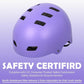 Bike Helmet 3 Sizes for Teenager Kids Youth Adults,Bavilk Skateboard Helmet Adjustable Multi-Sport Bicycle Cycling Scooter Roller Skate Inline Skating Rollerblading for Girls Boys Women Men Teen