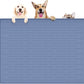 39.4"x29.5" Large Pet Food Mat, Silicone Dog Mats for Food and Water, Nonslip Pet Feeding Mats for Floors,Dog Cat Bowl Mat with Raised Edges, Lake Blue