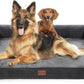 XXL Dog Beds with Bolsters, Extra Large Orthopedic Dogs Beds, Waterproof Dogs Beds XLarge, Egg-Crate Foam Dog Beds with Removable Washable Cover, Nonskid Bottom (XX-Large, Dark Grey)
