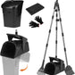 SCENEREAL Dog Pooper Scooper for Yard, Dog Poop Trash Can Outside Swivel Bin Rake Spade Kit for Large Medium Small Dogs with 40 Waste Bags, Extra Long 45" Metal Handle,Portable Scooper for Outdoor