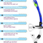 WACOOL Training Headstrap Support Dry Top Snorkel Tube Comfortable Mouthpiece One-Way Purge Valve for Pool Open Water Scuba Lap Swimming Swimmer Diving Snorkeling