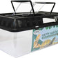 Happy Habitat (Large) - Ventilated Enclosure & Breeder Box - for Live Feeder Insects, Reptiles, Amphibians & Other Small Pets - Durable Plastic Portable Terrarium