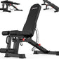 JOROTO MD65 Adjustable Weight Bench, 1700LB Heavy Duty Workout Bench for Home Gym, Flat Incline Decline Sit Up Utility Bench Press with 9 Backrest & 3 Seat Positions, Removable Leg Support & Wheels