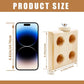 Hamster Cage Accessories, Wooden Feeding Dish with 4 Sections, Wooden Feeder for Small Animals, Food Bowl for Hamster, Guinea Pig, Chinchilla, Rat