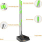 TOOGE Larger Pooper Scooper for Large Dogs, Dog Pooper Scooper Long Handle Stainless Metal Tray and Rake Set for Large Medium Small Dogs Heavy Duty (Green) (Extra Large)