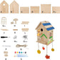 Lalafancy DIY Wooden Bird House Kit for Kids and Adults, Build it Yourself Birdhouse Kits for Outside with Paint Strips, Woodworking Adult Crafts, Hanging Birdhouse for Garden Yard Decor Gifts