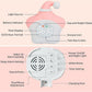 Star Alarm Clock with Night Light for Kids with Sleep Training and Sound Machine, Rechargeable Silicone Lamp OK to Wake Clock，Cute Animal Tabletop Lamp, Perfect Sleep Companion for Boys Girls, Pink