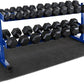 WF Athletic Supply Heavy-Duty Dumbbell Rack Stand, Weight Rack for Home Gym, Weight Holder, Available Sizes for Storage 5-50LB or 5-75LB Dumbbell Pairs, Black/Red/Green/Blue, RACK ONLY