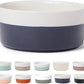 Waggo Dipper Ceramic Dog Bowl for Small and Large Breeds - Heavyweight and Durable Pet Food and Water Dish Crock, Dishwasher Safe, Modern (Midnight Blue, Medium)