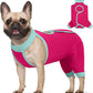 ROZKITCH Dog Surgery Leg Sleeve Rear Legs, Male Female Pet Prevent Licking Wound Elbow Knee Protector, Dog Recovery Suit Cone Collar Alternative Pants Shirt for Wound Heal Wrap Rosered M