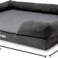 The Dog’s Bed, XL Grey Plush 43.5x34,Solid Memory Foam, Pain Relief: Arthritis, Hip & Elbow Dysplasia, Post Surgery, Lameness, Supportive, Calming, Waterproof Washable Cover, Veterinary Approved