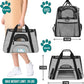 PetAmi Airline Approved Pet Carrier for Cat, Soft Sided Dog Carrier for Small Dogs, Cat Travel Supplies Accessories for Indoor Cats, Ventilated Pet Carrying Bag Medium Large Kitten Puppy, Small Gray