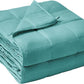 yescool Weighted Blanket for Adults (17 lbs, 48" x 72", Teal) Cooling Heavy Blanket for Sleeping Perfect for 160-180 lbs, Twin Size Breathable Blanket with Premium Glass Bead, Machine Washable