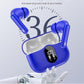 Wireless Earbuds, Bluetooth 5.4 Headphones Bass Stereo, Ear Buds with Noise Cancelling Mic, IP7 Waterproof in Ear Earphones, 36H LED Display Bluetooth Earbuds for Laptop Pad Phones Sports, Blue