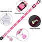 Personalized Breakaway Cat Collars Glow-in-The-Dark with ID Tag, Bell - Safety Quick - Release, Customizable for Female Male Kittens & Cats (Pink)