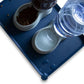 Hoki Found Large Silicone Pet Food Mat - Non Slip Dog, Cat Bowl Mat Tray - Waterproof Feeding Placemat - Indigo Ink