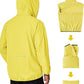 COOFANDY Men's Packable Rain Jacket Lightweight Waterproof Raincoat with Hood Travel Hiking Golf Windbreaker