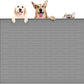 39.4"x29.5" Large Pet Food Mat, Silicone Dog Mats for Food and Water, Nonslip Pet Feeding Mats for Floors,Dog Cat Bowl Mat with Raised Edges, Light Gray
