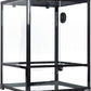 REPTI ZOO Reptile Glass Terrarium, 18" x 18" x 24" Knock-Down Reptile Habitat Tank with Double Hinge Door & Top Screen Ventilation and Side Mesh Ventilation, 30 Gallon Large Reptile Terrarium