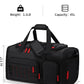 Gym Bags for Men Women, 45L Sports Travel Duffle Bag with Shoe Compartment, 3 in 1 Weekener Overnight Backpack with Wet Pocket, Black