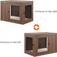 unipaws 30 Inch Furniture Style Dog Crate, Indoor Aesthetic Puppy Kennel with Door, Modern Decorative Wood Wire Pet House Dog Cage, Pretty Cute End Side Table Nightstand, Walnut