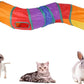 iCAGY Cat Tunnel for Indoor Cats Interactive, Rabbit Tunnel Toys, Pet Toys Play Tunnels for Cats Kittens Rabbits Puppies Crinkle Pop Up Rainbow 47" Shape S