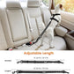 SlowTon Dog Seat Belt, Adjustable Dog Safety Belt Leash, 2 in 1 Latch Bar Attachment Dog Car Seatbelt with Elastic Nylon Bungee Buffer, Reflective Nylon Belt Tether Connect to Dog Harness (Black)