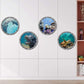 4 PCS Removable 3D Under The Sea Nature Scenery Wall Decals - Animals Wall Sticker Home Wall Art Decor for Bathroom Bedroom Door Kids Baby Nursery Room - Includes Turtles, Dolphins, Sea Lions, Coral
