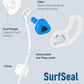 Hearprotek Swimmer Ear Plugs, 1 Pair Custom-fit Water Protection Adult Swimming Earplugs for Swimmers Surfer, Universal-fit with Lanyard, Perfect for Swimming,Surfing, Other Water Activities Blue