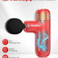 Super Mini Massage Gun Deep Tissue with 4 Attachments, Handheld Portable Mini Travel Size Percussion Deep Tissue Massager with 5 Speeds, Massager Gun Ideal Gift for Man & Women, Red