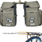 Dreamoon 50L Bike Panniers, Waterproof Bicycle Commuting Bag Saddle Bags with Rain Cover, Bike Rear Seat Bag Carrier with Reflective Trim, Cycling Organizer for Width Less Than 6.3 inches Rack (Gray)