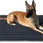 JoicyCo Soft Dog Crate Bed Pad Mat, 42 in Non-Slip Bottom Washable for Large Dogs, Pet Mattress Kennel Pad, Dark Gray