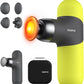 RENPHO Mini Thermal Massage Gun with Heat, Percussion Massager Gun Portable, Color Silicone Sleeves Travel Size with Carry Case, Neon Green