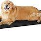 Outdoor Elevated Dog Bed, Cooling Breathable Raised Dogs Cot Beds for Large Dogs, Outside Portable Pet Hammock, Black Metal Frame, Skid-Resistant Feet, Easy Clean, Indoor Outdoor Use,51.1×31.5×7.4 in