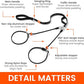 Howgo Double Slip Leash Slip Lead with Two Handles| Dual Dog Slip Lead for 2 Dogs,360° Swivel No Tangle | Dog Training Collar | Double Clip Leash Coupler and Splitter (Black, 6FT)