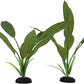 2-Pack 12 Inch Aquarium Silk Aquarium Plants, Artificial Plastic Plant for Small Tank, Goldfish, Fish Hides (Green C, 12 Inch)