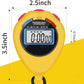 6 Pack Multi-Function Electronic Digital Sport Stopwatch Timer, Large Display with Date Time and Alarm Function,Suitable for Sports Coaches Fitness Coaches and Referees (Yellow)