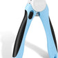 Flexzion Dog Cat Nail Clipper and Trimmer, Pet Toe Claw Scissor Grooming Tool with Stainless Steel Blades File Easy Grip Handle Safety Guard Avoid Overcutting for Small Medium Large Breed Puppy, Blue